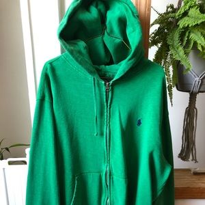 Polo green lightweight zip up jacket